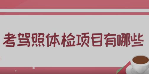 考驾照体检项目有哪些